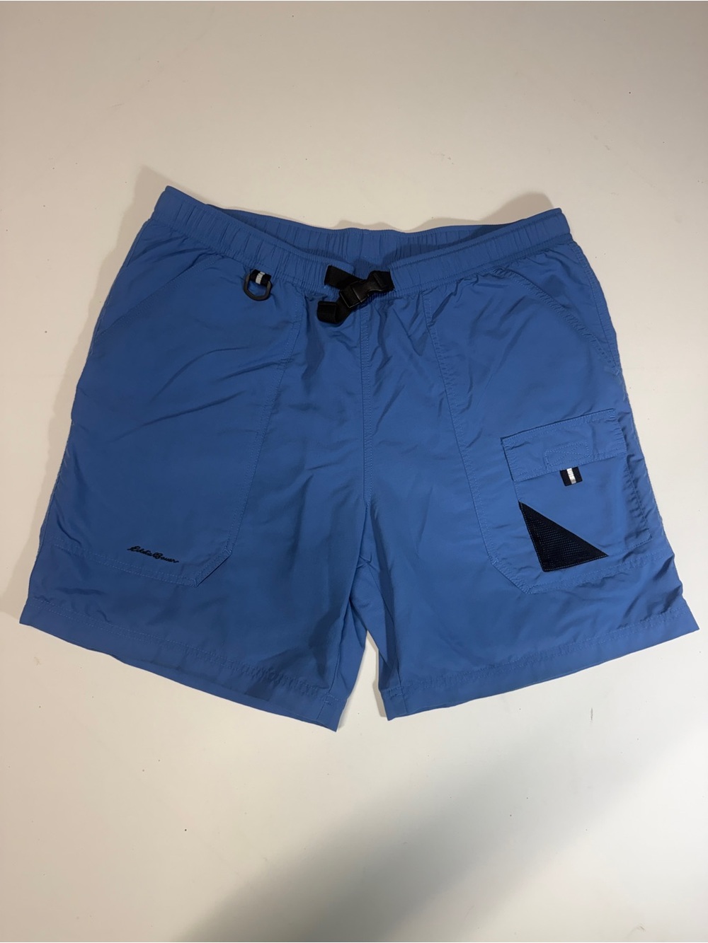 Eddie Bauer Blue Quick-Adjust Swim Board Shorts